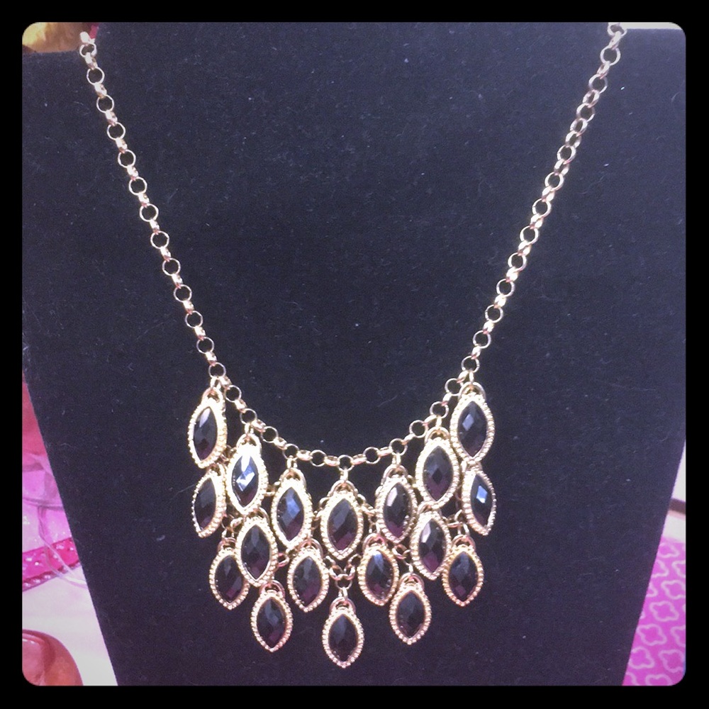 Mix it black jewel necklace